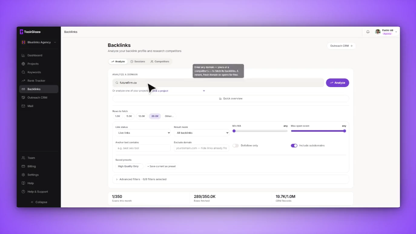 Pull their backlinks — product demo