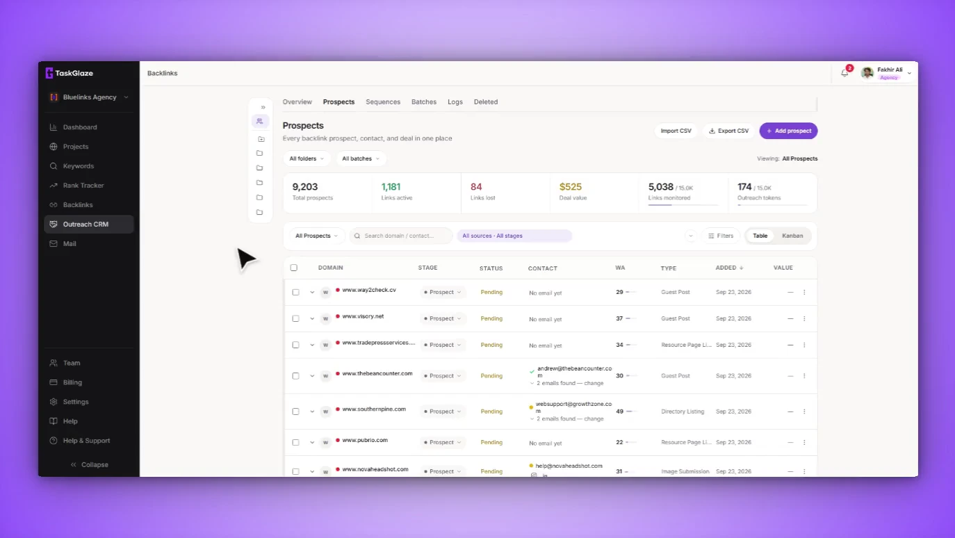 Know the link type they accept — product demo