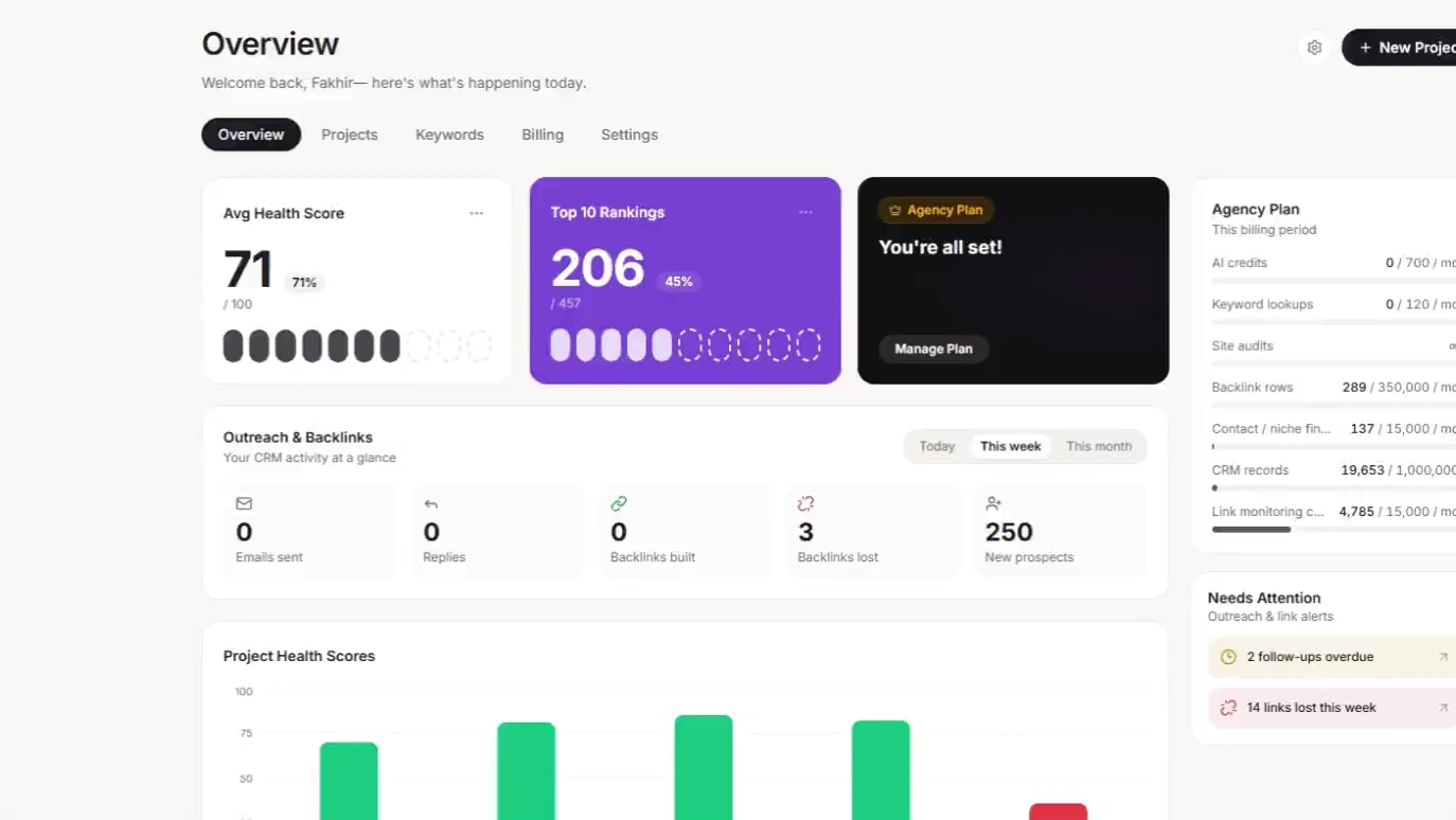 Track a keyword — product demo